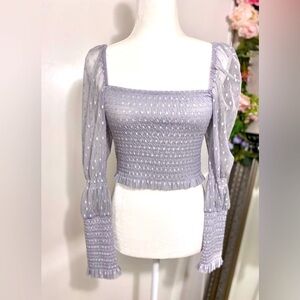 Free People Intimately Mesh Crop Top Size Medium